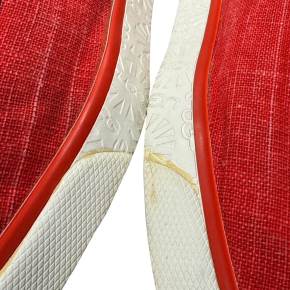 UGG Australia Hally Lace Up Sneakers Red Canvas Shoes Womens 9 / UGG SN 1002640 - Picture 15 of 15